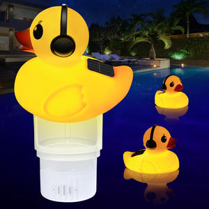 Dispenser tavoletta di <span class=keywords><strong>cloro</strong></span> anatra con spettacolo di luci OEM ODM tavoletta <span class=keywords><strong>chimica</strong></span> solare piscina Floating clorinator per 3 "compresse - Product Image 3