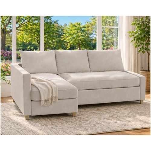 Chaise droite beige clair