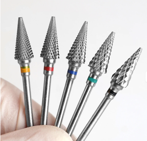 Forets professionnels en carbure de tungstène coniques de 3/32 po pour le retrait du vernis gel acrylique, outils de manucure électriques - Product Image 5