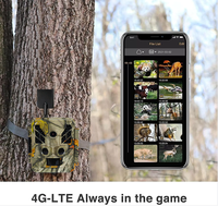 Cámara de Vida Silvestre 4G con Grabación de Video 1080p, Visión Nocturna, Seguridad, Impermeable IP67, Cámara de Caza para Exteriores 4G LTE