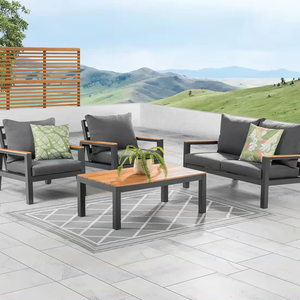 Conjunto de Sofás Modernos para Jardín con Estructura de Aluminio para Apartamentos, Hoteles, Parques y Patios - Muebles Resistentes a la Intemperie para Interiores/Exteriores - Product Image 5