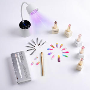 TITIAN NOUVELLE Arrivée Ensemble de pinceaux pour nail art dorés multifonctions remplaçables 8 en 1 Pinceau liner pour nail art - Product Image 2