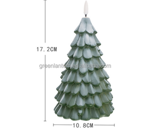 LED Plastik Weihnachtsbaumkerzen mit 3D-Flamme Batteriebetriebene Lichter für Restaurant-Tischdekoration Partys Geburtstage - Product Image 3