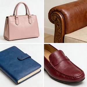 Cuir PVC, Cuir synthétique pour revêtements de canapés aquatiques, Cuir décoratif, Matériaux pour la fabrication de sacs, Cuir de vachette pleine fleur, Cuir naturel fendu - Product Image 6