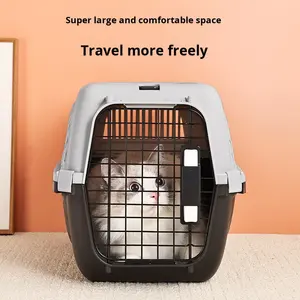Cage de <span class=keywords><strong>transport</strong></span> portable pour animaux de compagnie, modèle capsule spatiale simple pour <span class=keywords><strong>chien</strong></span> et chat, en PP, pour l'extérieur et l'<span class=keywords><strong>avion</strong></span> - Product Image 4