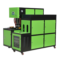 Máquina de Moldeo por Soplado Semiautomática de 2 Cavidades para Botellas de Bebidas de PE y PET - SMC PLC, Alta Productividad, Bajo Costo, Fácil de Instalar