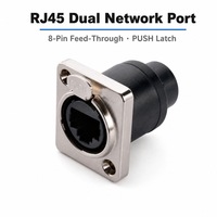 Câble Ethernet Aviation à installation rapide et verrouillage sécurisé, connecteur mâle RJ45 double panneau pour affichage LED extérieur