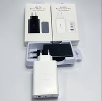 Chargeur intelligent portable haute vitesse 65W multi-ports Type-C, adaptateur secteur mural de voyage compatible Samsung S22-S26 (prises UK, EU, US)