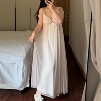 Chemise de nuit longue et ample en dentelle à bretelles, style français séduisant, pour femmes rondes, collection été 200300 lb