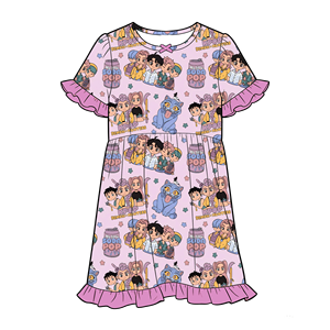 <span class=keywords><strong>Disfraz</strong></span> de Cazadora de Demonios K-Pop en Oferta, Ropa de Dibujos Animados, Vestido de Princesa con Lazo para Niña, Manga Corta, Largo hasta la Rodilla - Product Image 5