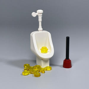 Juguete de Construcción de Bloques Pequeños Moc, Inodoro, Urinario, Lavabo, Accesorios <span class=keywords><strong>para</strong></span> Baño Público - Product Image 3