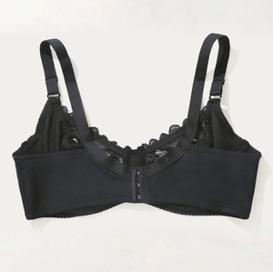 Underwire 뚱뚱한 여성 초박형 브래지어-사이드 윙 확장 및 푸시 업 및 자수 및 조절 가능한 스트랩 및 플러스 사이즈 - Product Image 5