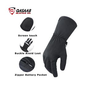 Guante de invierno calentado negro impermeable y transpirable para hombres y mujeres, guantes calentados a mano de invierno con botones de encendido/apagado - Product Image 6