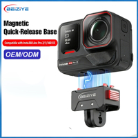 Aksesori Kamera Aksi Adaptor Dudukan Magnetik Lepas Cepat untuk Insta360 Ace Pro 2 X5 Dudukan Kamera Aksi untuk DJI Action 6/5pro
