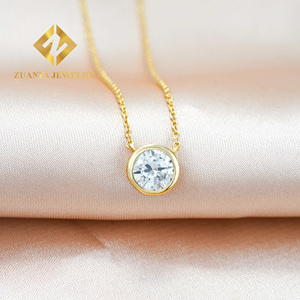 Collier pendentif plaqué or <span class=keywords><strong>en</strong></span> argent sterling 925 avec zircon cubique 5A à prix réduit Bijoux quotidiens pour femmes - Product Image 5