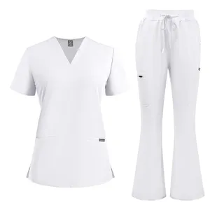 Luxury Best Unisex Bell Bottoms Good Quality Medical Uniforms Personalized <b>Scrub</b> <b>Set</b> - Product Image 1