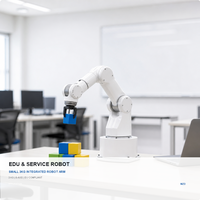 MZD 6 Eksenli Eğitim Robot Kolu PLC ve Motor Paslanmaz Çelik 3kg Taşıma Kapasiteli Servis Fotoğraf Kabini Kahve Kiosku Eğitim Robotu