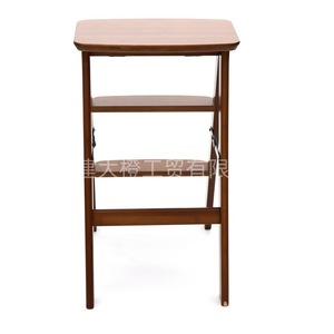 Customized Multi Functional Household Ladder Solid Wood Kitchen Folding <b>Stool</b> Three Step Thickened Steps Shoe Changing <b>Stool</b> - Product Image 1