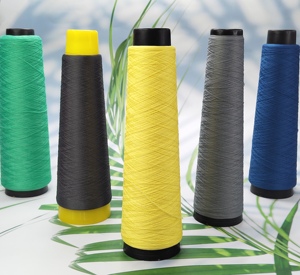 Hilo Teñido 100% Poliéster, Filamento Teñido de Alta Tenacidad para Tejido Textil, Bobinas Multicolores, Torsión 75D/100D/150D, Materia Prima - Product Image 5
