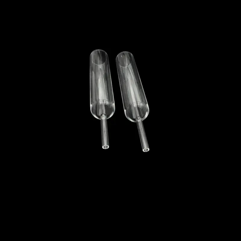 Tubo de vidrio de cuarzo transparente de alta temperatura de laboratorio con tubo de cuarzo con brida