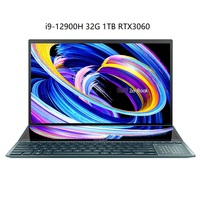 Nuovo Notebook Intel Dual-Screen Core I9 15.6" OLED 4K Touch Screen Sottile I9-12900H 32GB 1TB RTX3060 Laptop da Gaming con Tastiera Inglese