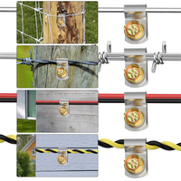 Fixations : Vis de poteau avec fixateur de fil, en acier zingué et acier inoxydable 304, et clips de clôture pour usage industriel