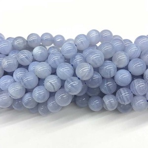 Perles d'<span class=keywords><strong>agate</strong></span> <span class=keywords><strong>bleue</strong></span> naturelle semi-précieuse de bonne qualité, rondes, pour la fabrication de bijoux DIY, 4 mm, 6 mm, 8 mm, 10 mm - Product Image 2