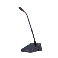 Unidad de Micrófono de Conferencia de Escritorio con Cuello de Cisne, Micrófono de Discusión con Función Pulsar para Hablar para Sistema de Audio de Sala de Reuniones