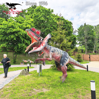 Modèle de Dilophosaure animatronique grandeur nature télécommandé pour parc à thème sur le thème des dinosaures, destiné à la présentation