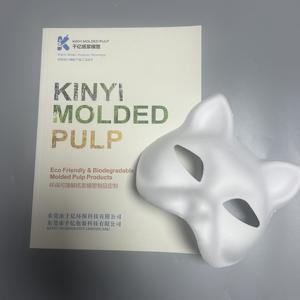 2024 máscara en blanco de papel media cara pintada a mano gato zorro máscara anime Demon Slayer mascarada Halloween Festival Cosplay Prop - Product Image 1