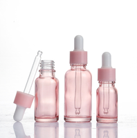 Flacon de mélange cosmétique 10 ml, flacon compte-gouttes en verre rose 50 ml pour huile essentielle, flacon vide pour liquide essentiel