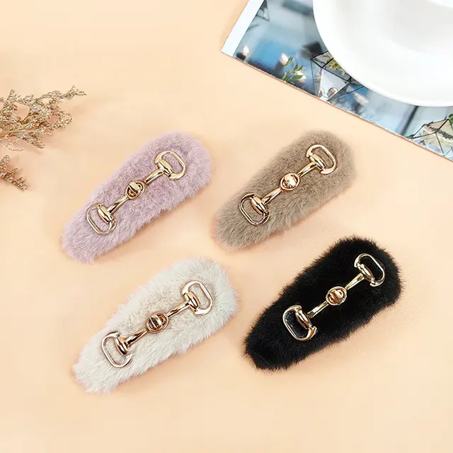 2021 Wholesale New Plush Hairpin Ladies Chain BB Clip Korean Fashion Hair Accessories