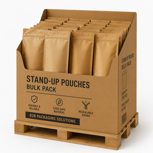Bolsa Doypack Kraft con Fondo Reforzado y Cierre Hermético, para Té, Especias, Hierbas, Carne Seca, Golosinas para Mascotas, Proveedor de Envases para Alimentos Secos - Product Image 6