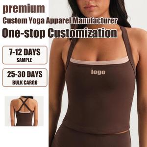 थोक कस्टम लोगो महिला सक्रिय कसरत, फिटनेस क्रॉसबैक त्वरित ड्राई स्पोर्ट्स टैंक टॉप - Product Image 1