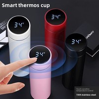 Mug isotherme intelligent avec surveillance de la température, en acier inoxydable 304, conception à double paroi sous vide, isolation thermique de 6 à 12 heures, design moderne