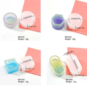 Boîte <span class=keywords><strong>de</strong></span> rangement en résine et Silicone, <span class=keywords><strong>Pot</strong></span> <span class=keywords><strong>de</strong></span> fleurs, repas, hexagone rond ou carré pour bijoux, combinaison <span class=keywords><strong>de</strong></span> moules, bricolage, nouveau design - Product Image 2