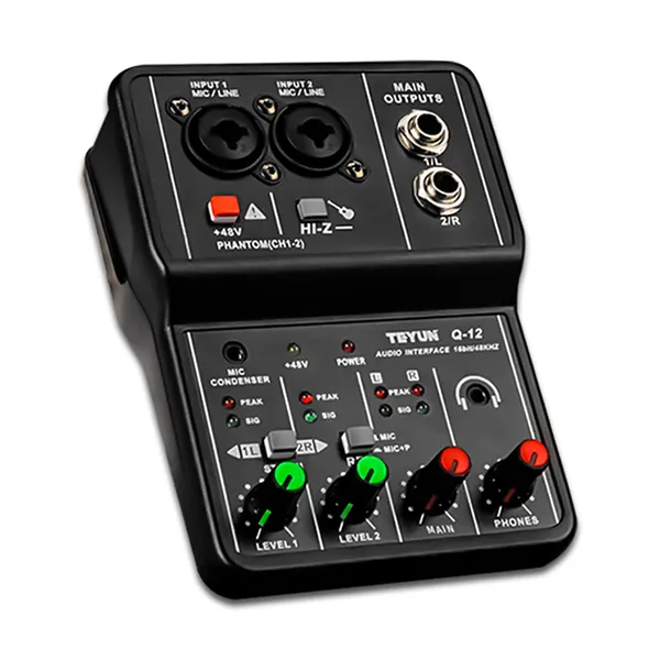 High Quality Music equipment Multi-channel Smart Phones teyun 2 Guitar Audio Interface
