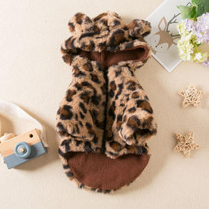 DZ Winter Dog <b>Clothes</b> Leopard Print Thickened Teddy Schnauzer Pomeranian <b>Chihuahua</b> Jacket Trendy Pet Clothing for Spring Autumn - Product Image 5