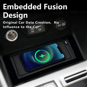 Chargeur sans fil Qi pour voiture Hyundai <span class=keywords><strong>Tucson</strong></span> TL 2018-2020, plaque de charge rapide pour téléphone portable, adaptateur, modification intérieure, pièces automobiles - Product Image 4