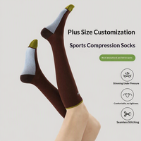 Chaussettes de compression pour femmes, hauteur genou, à pression annulaire à 360 degrés, amincissantes pour les mollets, pour le shopping, le sport et l'usage quotidien