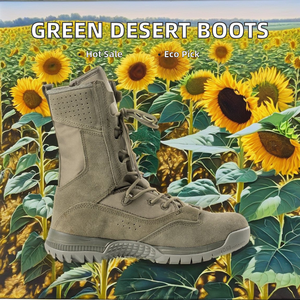 מגפי מדברי ירוק עם שרוולים ארוכים עבור אימון חיצוני טקטי & הרים ואפור גומי לציד - Product Image 2