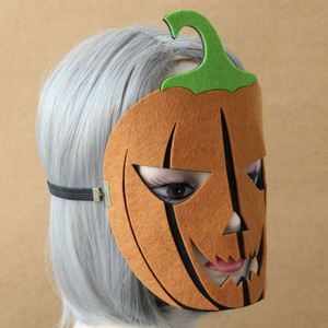 Masques de fête d'Halloween personnalisés pour enfants et adultes, masques de citrouille en feutre faits à la main, vente en gros - Product Image 3