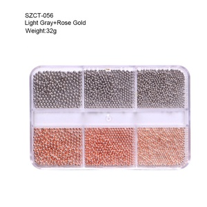 Joyería 3D de Alta Calidad para Uñas en Dorado con Pequeñas Bolas de Acero y Caviar, Accesorio DIY con Estilo Encantador para Decoración de Uñas - Product Image 6