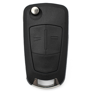 Coque de clé de voiture universelle vierge à 2 boutons, type télécommande rabattable, avec lame de clé HU100 non coupée, sans vis - Product Image 3