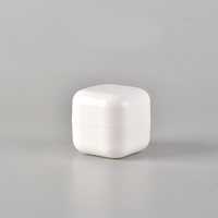 100 Pièces Pots carrés vides en PP de 5g, 10g, 20g, 30g, avec double paroi, en plastique vert, pour crème de maquillage, réf. HX260801