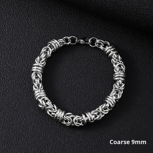 Hot-Selling Stainless Steel Punk Bracelet Simple Domineering High-End Cuban Trendy Men's Jewelry Geometric Bangles for Gift - Product Image 2