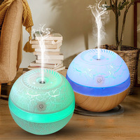 Humidificateur d'ambiance créatif et coloré à brume fraîche, alimenté par USB, pour voiture, maison, extérieur, avec grain de bois, aromathérapie, vente en gros