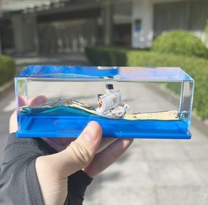 Tùy chỉnh tàu du lịch chất lỏng trôi mô hình trang trí trang trí nội thất đồ chơi Quà tặng - Product Image 5