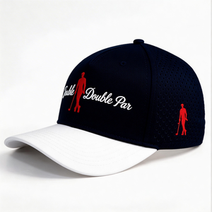 Gorra de Béisbol Deportiva Personalizada de Nylon Vintage de 5 Paneles, Impermeable, con Perforaciones Láser, Bordado y Hebilla Dorada de Cobre, con Soporte para Tees de Golf - Product Image 4