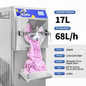 48-160L/H Batch Freezer For Sale Industrial Ice Cream <b>Machine</b> Commercial Counter top Ice Cream Maker - Product Image 3